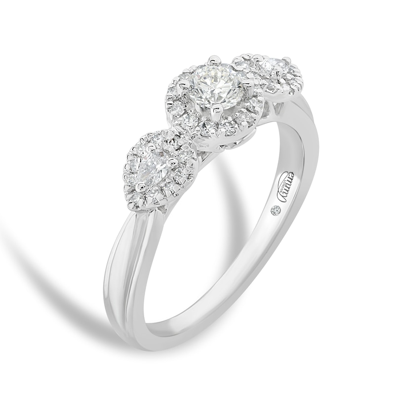 Main Image 2 of Emmy London 18ct White Gold 0.50ct Diamond Triology Ring