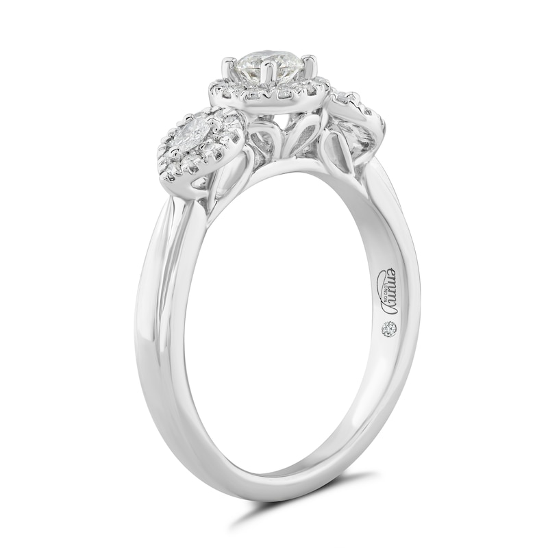 Main Image 3 of Emmy London 18ct White Gold 0.50ct Diamond Triology Ring