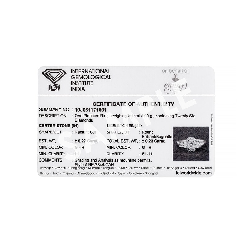 Main Image 5 of Emmy London 9ct White Gold 0.25ct Total Diamond Ring