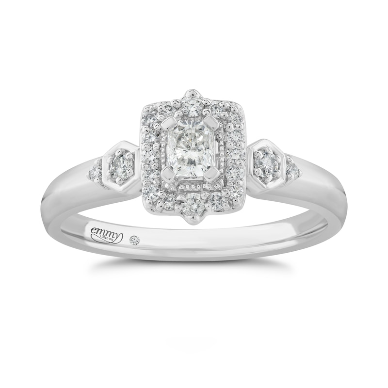 Emmy London Platinum 0.33ct Total Diamond Ring