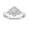 Thumbnail Image 3 of Emmy London 18ct White Gold 0.33ct Diamond Round Halo Ring