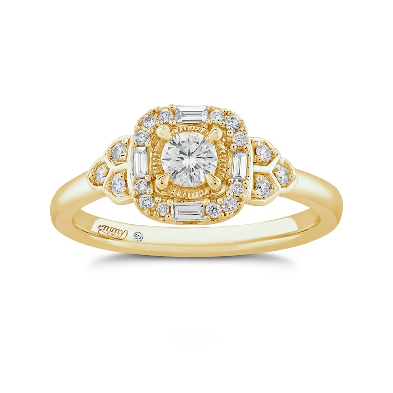 Main Image 3 of Emmy London 18ct Yellow Gold 0.33ct Total Diamond Ring