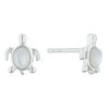 Thumbnail Image 1 of Children's Sterling Silver Mother Of Pearl Turtle Stud Earrings
