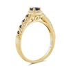 Thumbnail Image 2 of Emmy London 18ct Yellow Gold Sapphire & Diamond Halo Ring