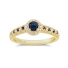 Thumbnail Image 3 of Emmy London 18ct Yellow Gold Sapphire & Diamond Halo Ring