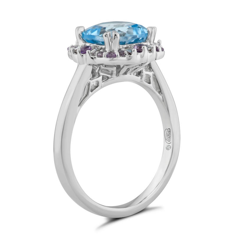 Main Image 3 of Emmy London 18ct White Gold Colour Gemstone & Diamond Ring