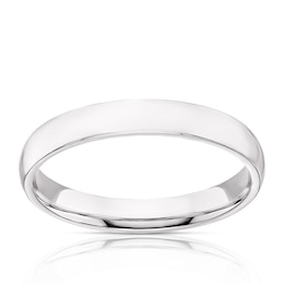 9ct White Gold 3mm Extra Heavy Court Ring