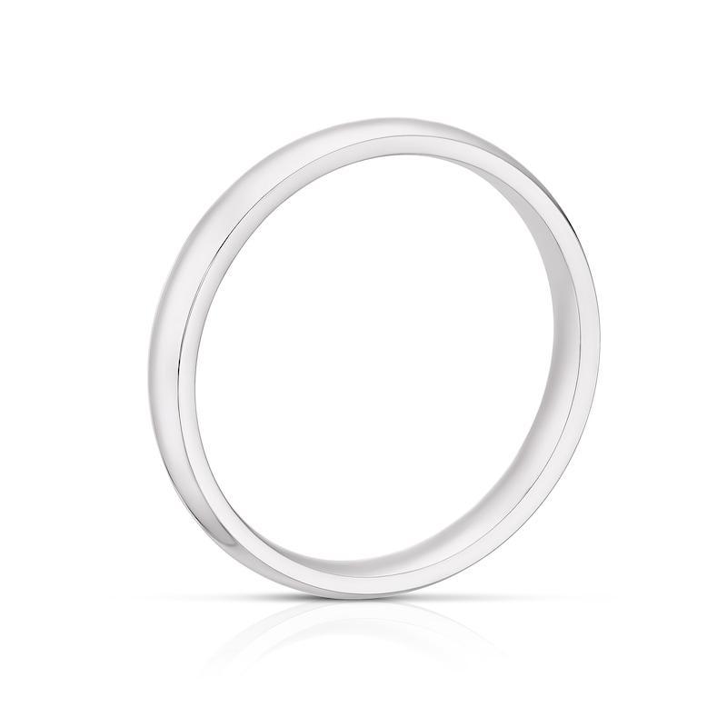 Main Image 3 of 9ct White Gold 3mm Extra Heavy Court Ring