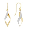 Thumbnail Image 1 of 9ct Yellow Gold Glitter Caged Drop Earrings