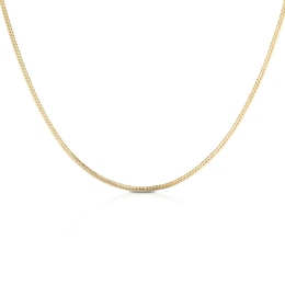 9ct Yellow Gold Herringbone Chain 15inch + 2inch