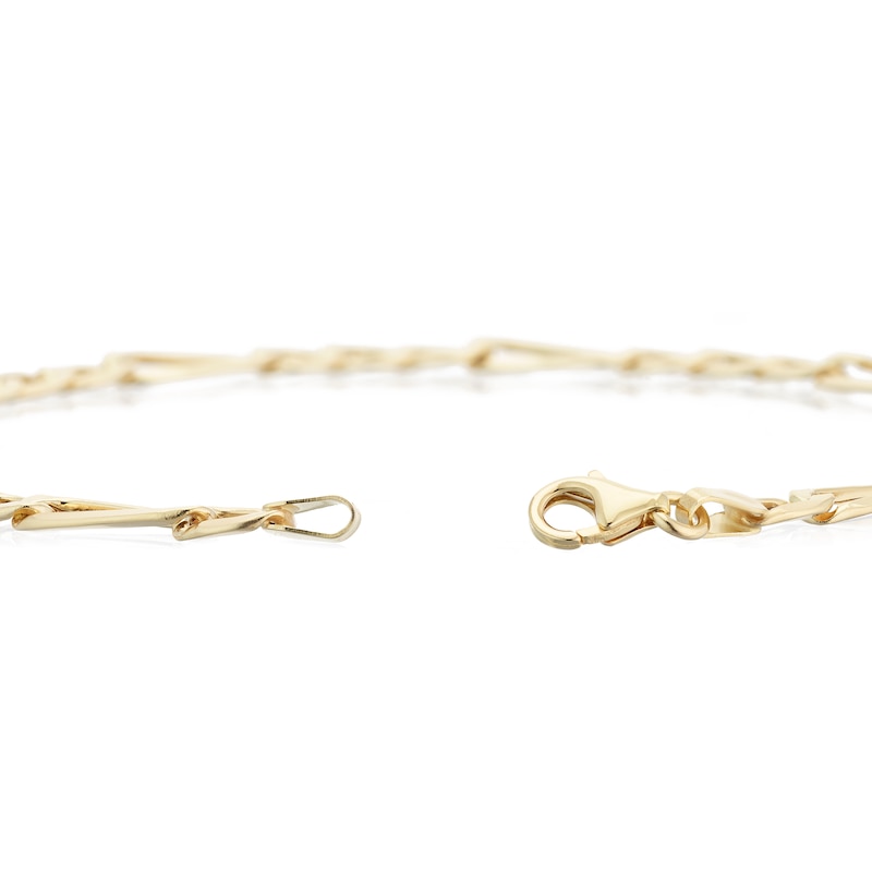 Main Image 3 of 9ct Yellow Gold 9'' Figaro Chain Bracelet