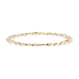 9ct Yellow Gold 8'' Figaro Chain Bracelet