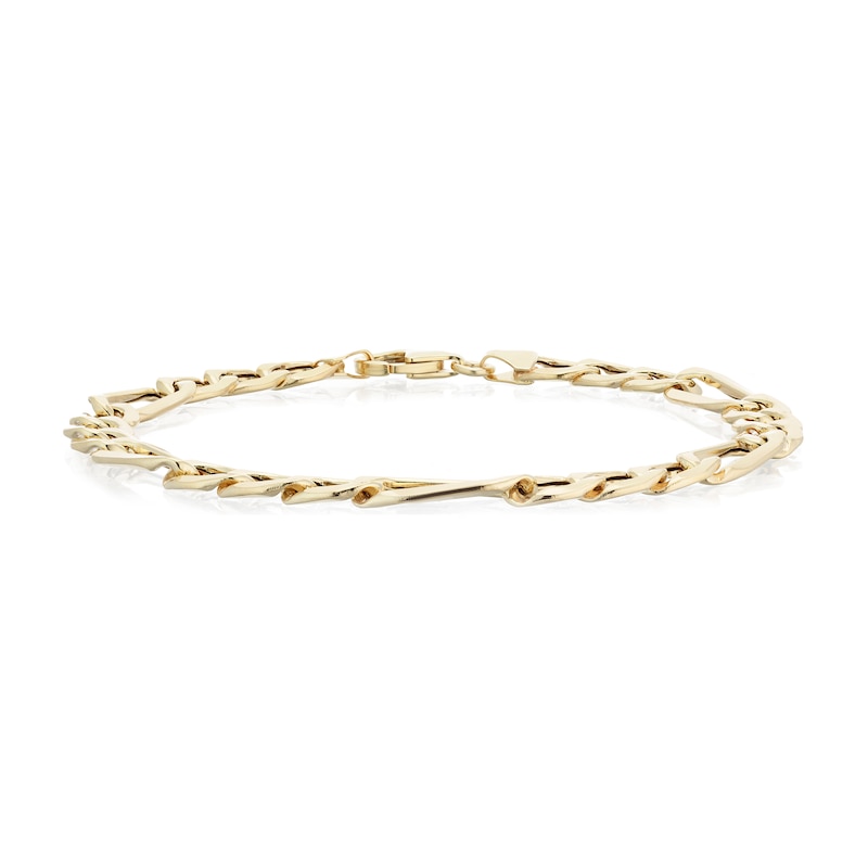 9ct Yellow Gold 8'' Figaro Chain Bracelet