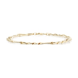9ct Yellow Gold 9'' Figaro Chain Bracelet