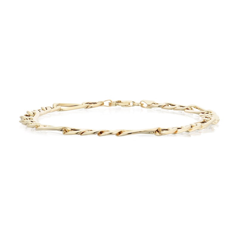 9ct Yellow Gold 9'' Figaro Chain Bracelet