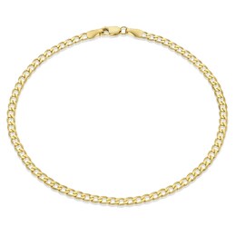 9ct Yellow Gold Solid 9'' Curb Chain Bracelet