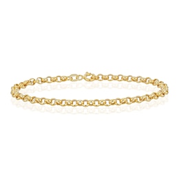 9ct Yellow Gold 7&quot; Belcher Chain Bracelet