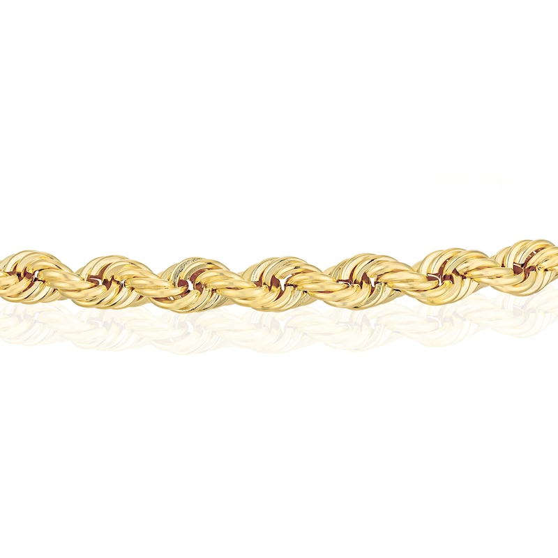 9ct Yellow Gold 8 Inch Rope Chain Bracelet