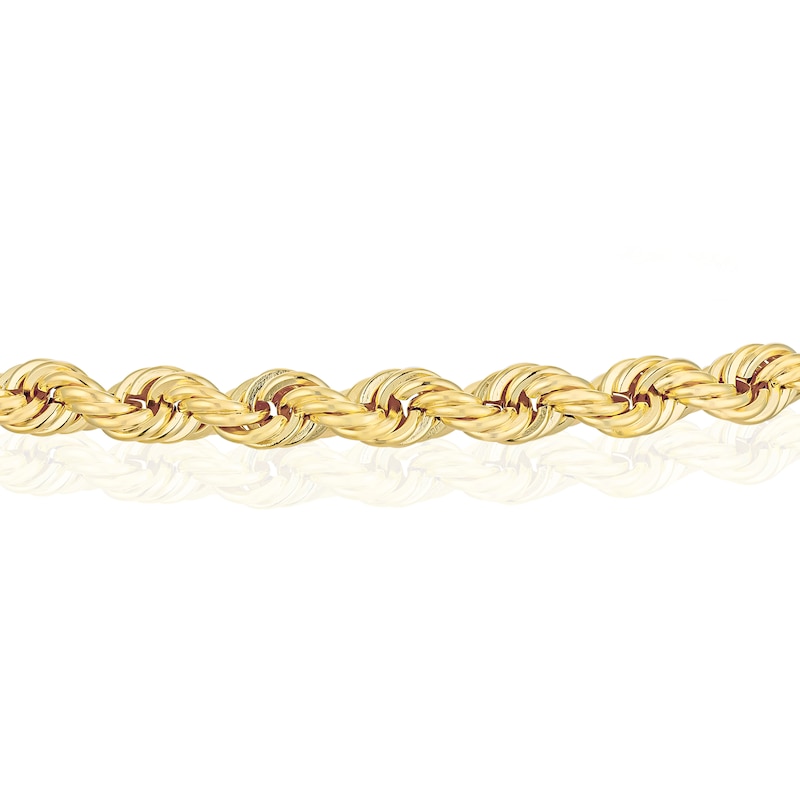Main Image 2 of 9ct Yellow Gold 8" 80 Gauge Rope Chain Bracelet