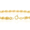Thumbnail Image 3 of 9ct Yellow Gold 8" 80 Gauge Rope Chain Bracelet