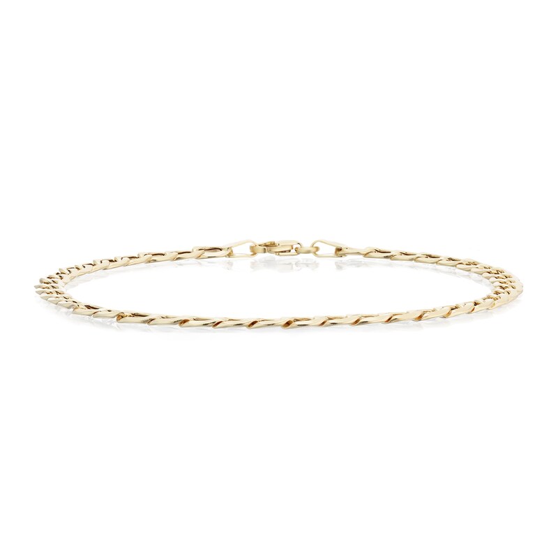 9ct Yellow Gold 8'' Curb Chain Bracelet