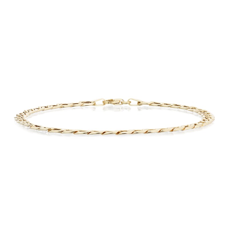 9ct Yellow Gold 8'' Curb Chain Bracelet