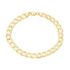 Thumbnail Image 1 of 9ct Yellow Gold 9'' Solid Curb Chunky Chain Bracelet