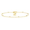 Thumbnail Image 1 of 9ct Yellow Gold Adjustable 9'' Rolo Chain Ball Anklet