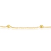 Thumbnail Image 2 of 9ct Yellow Gold Adjustable 9'' Rolo Chain Ball Anklet