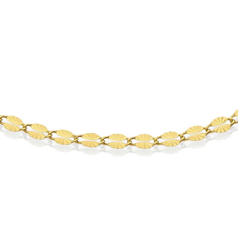 Main Image 2 of 9ct Yellow Gold Adjustable Starburst Chain Anklet