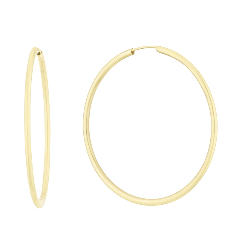 9ct Yellow Gold 35mm Sleeper Earrings