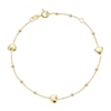 Thumbnail Image 1 of 9ct Yellow Gold Heart & Ball Station Bracelet