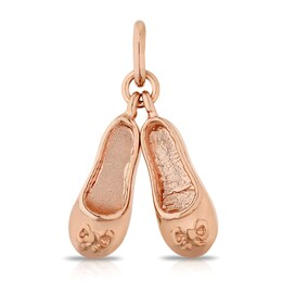 Rose Gold Plated Ballerina Shoes Charm