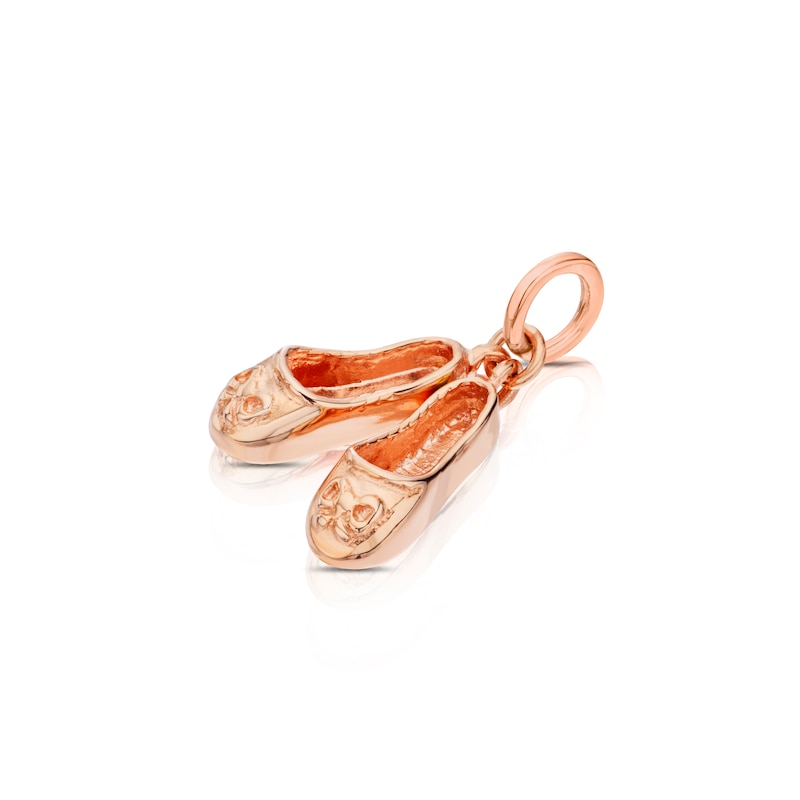 Rose Gold Plated Ballerina Shoes Charm