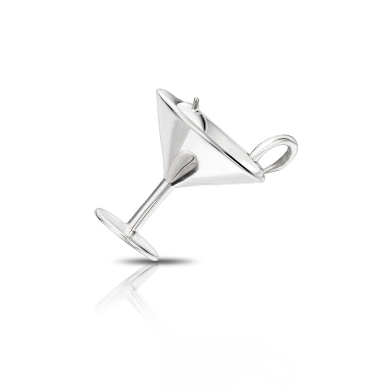 Sterling Silver Cocktail Glass Charm