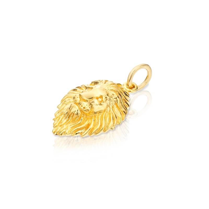 Yellow Gold Plated Leo Zodiac Charm