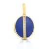 Thumbnail Image 1 of 9ct Yellow Gold Blue Enamel & CZ Oval Locket (No Chain)