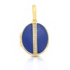 Thumbnail Image 0 of 9ct Yellow Gold Blue Enamel & CZ Oval Locket (No Chain)