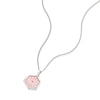 Thumbnail Image 2 of Sterling Silver Small Red Floral Enamel Hexagon Locket