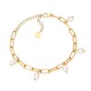 Thumbnail Image 1 of Sterling Silver & 18ct Gold Plated Vermeil Pearl & Chain Bracelet