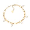 Thumbnail Image 0 of Sterling Silver & 18ct Gold Plated Vermeil Pearl & Chain Bracelet