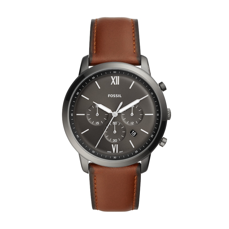 Main Image 1 of Fossil Neutra Men's Amber Leather Strap Watch