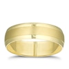 Thumbnail Image 1 of 9ct Yellow Gold 6mm Brushed & Polished Ring