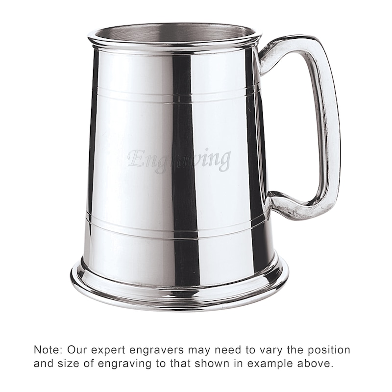Main Image 2 of Classic Collection One Pint Personalised Pewter Tankard