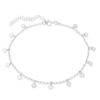 Thumbnail Image 1 of Sterling Silver Adjustable 9" Hearts Anklet