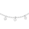 Thumbnail Image 1 of Silver Adjustable 9 Inch Hearts Anklet