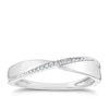 Thumbnail Image 1 of 18ct White Gold Diamond Crossover Band