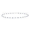 Thumbnail Image 1 of Silver Blue Bead Chain Anklet