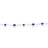 Thumbnail Image 2 of Silver Blue Bead Chain Anklet