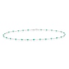 Thumbnail Image 0 of Silver Green Bead Chain Anklet